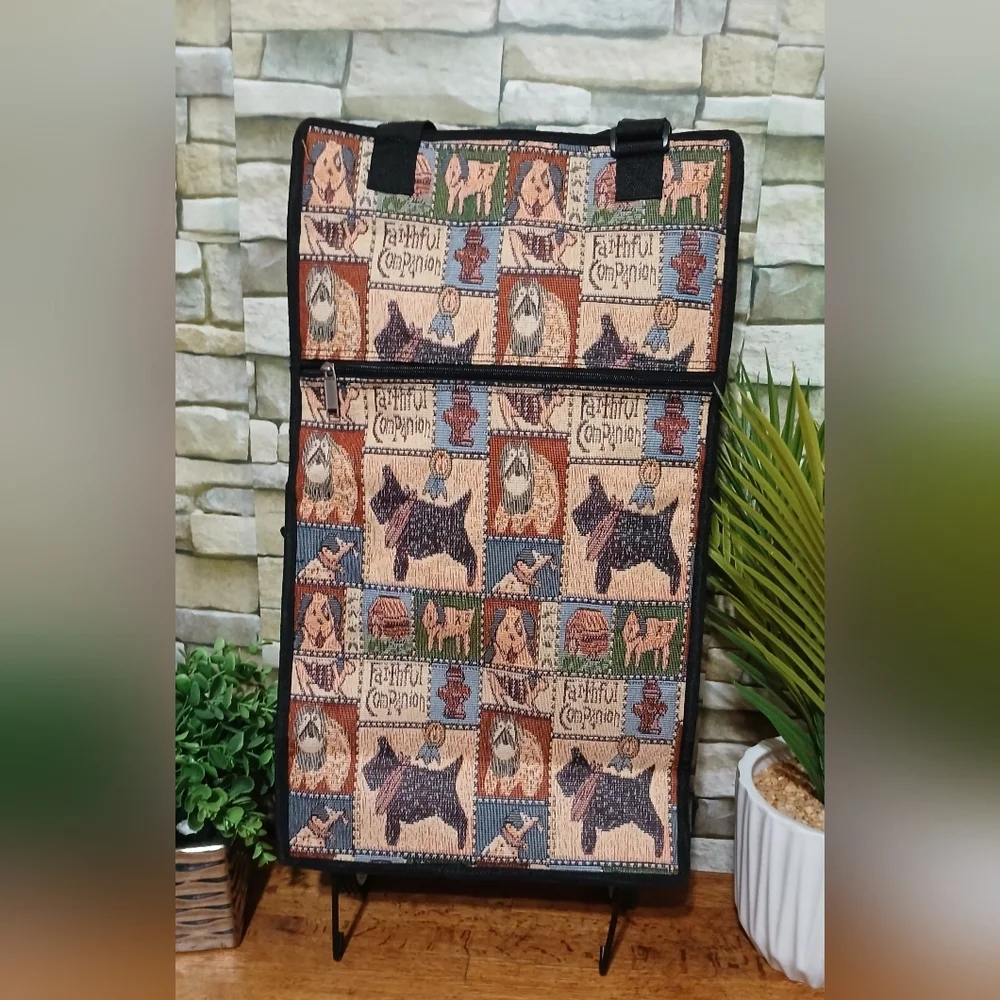 Pioneer Faithful Companion Dog Tapestry Print Rolling Tote Bag/Shopping Trolley - Picture 1 of 7